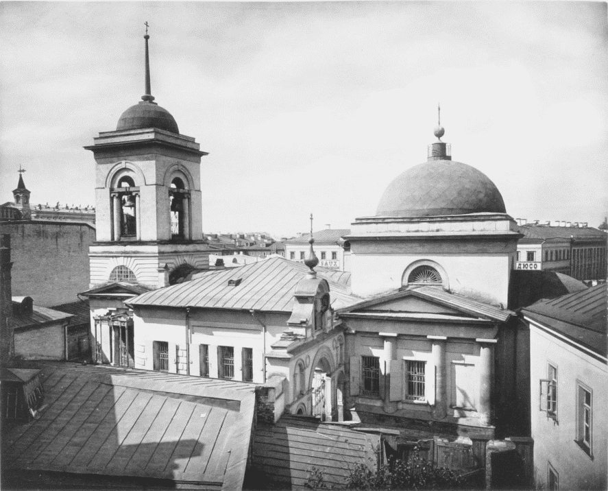 Церковь Троицы Живоначальной в Полях. Фото из альбома Найденова Н. А., 1882 год