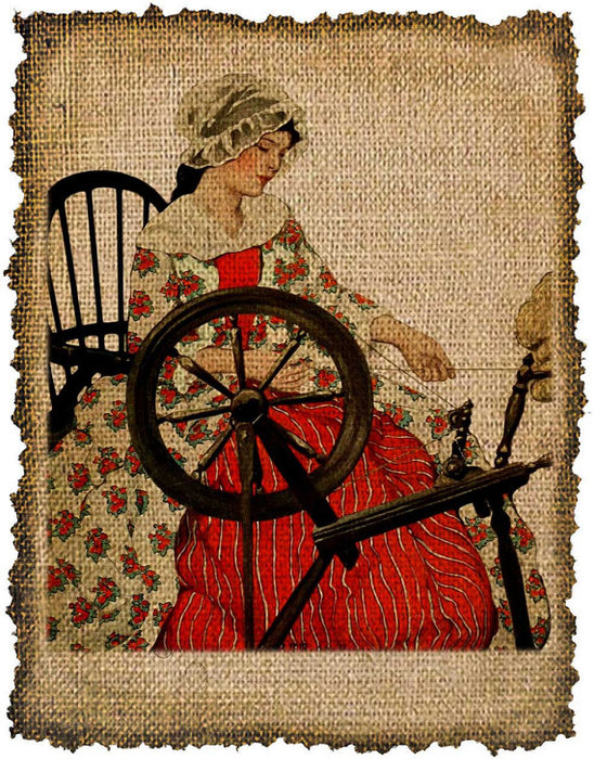 ВИНТАЖНЫЕ ДЕВУШКИ НА МЕШКОВИНЕ художество