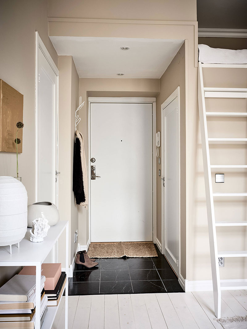 Маленькая квартира в песочных оттенках в скандинавском стиле Маленькая квартира в песочных оттенках в скандинавском стиле Гетеборг,желтый цвет,интерьер и дизайн,квартира,малометражка,Скандинавский стиль,Швеция