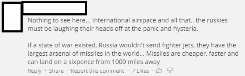 Русские уже смеются над нами: пролетавшие над Северным морем самолеты напугали Лондон и Париж 