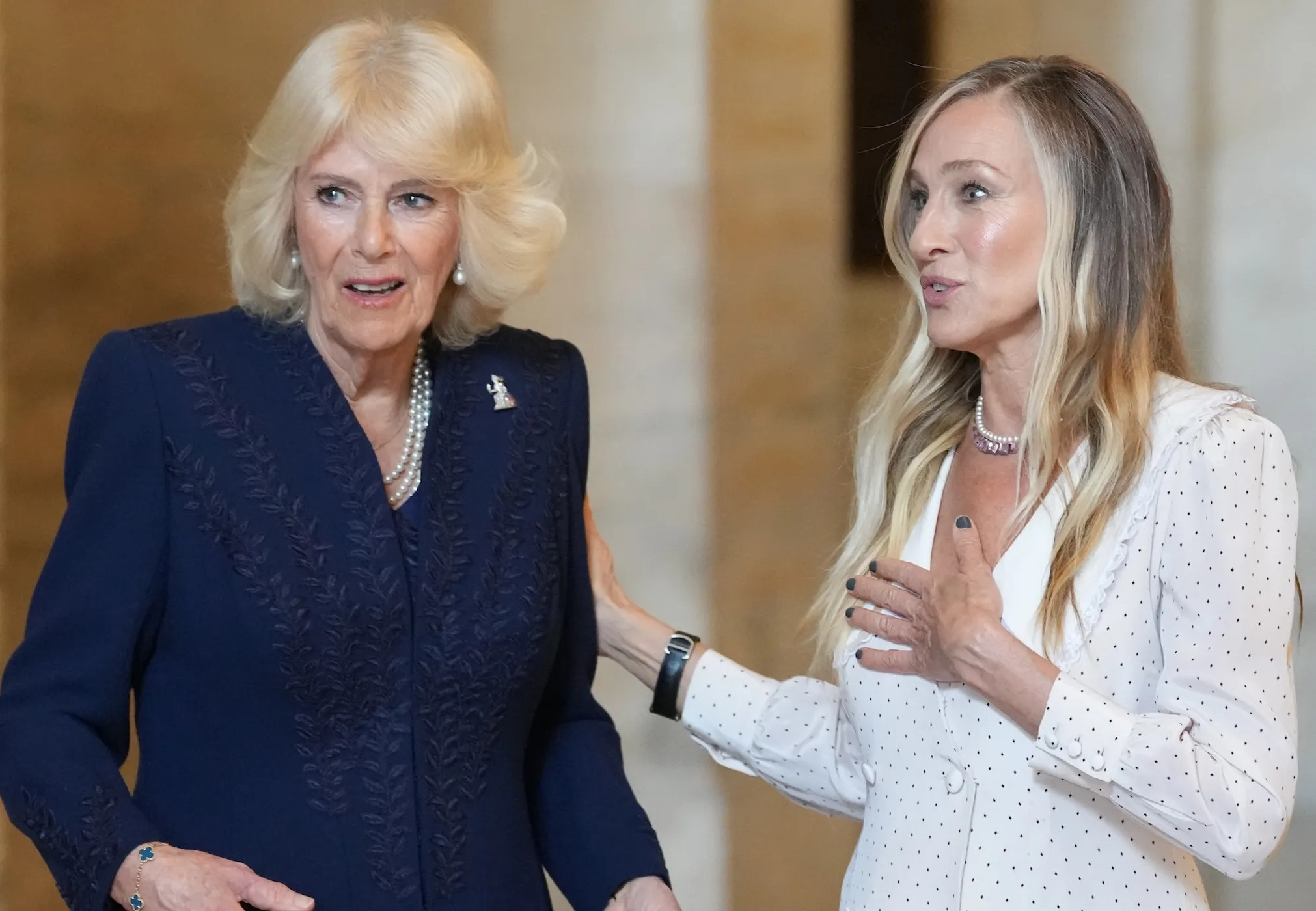 Сара Джессика Паркер, король Карл III, королева Камилла, Анна Винтур и Нина Добрев встретились на приёме в Нью-Йорке