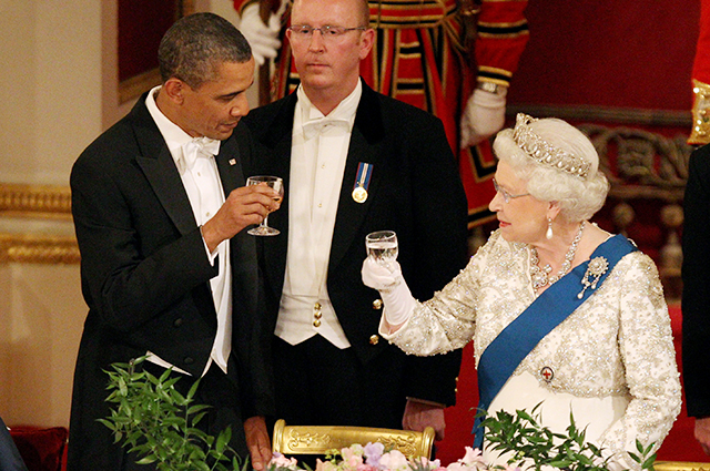 Барак Обама и Елизавета II