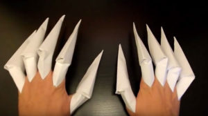 Как сделать когти из бумаги