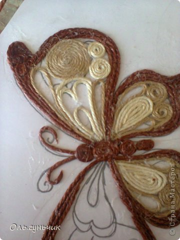Бабочка в технике шпагатная филигрань Бабочка в технике шпагатная филигрань своими руками,шпагатная филигрань