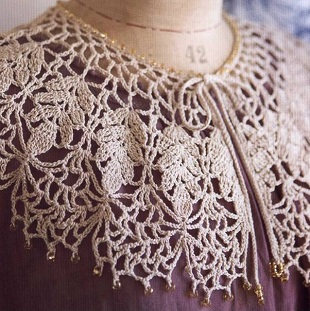 Кружевной воротник крючком
