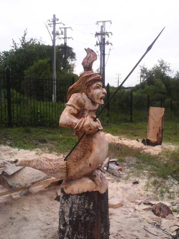 Резьба бензопилой Деревянная скульптура, резьба бензопилой, резьба по дереву