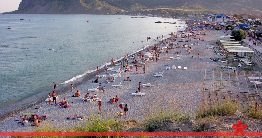 пляж литфонда коктебель.