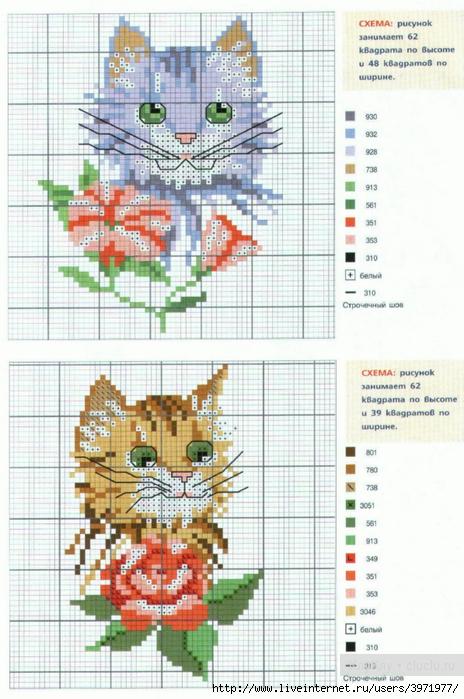 Схема вышивки «Маленький котенок» (№903426)