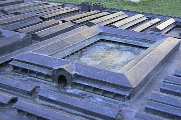 Реконструкция римского военного госпиталя валетудинария с внутренним двором