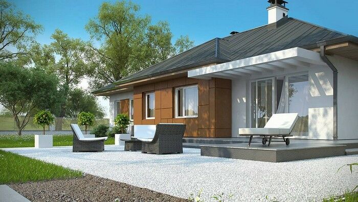 Красивые идеи фасадов частных одноэтажных домов домашний очаг,,поделки,своими руками,умелые руки