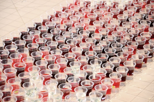 Она наполнила 2 000 пластиковых стаканчиков красителем. Через сутки все обомлели от удивления!