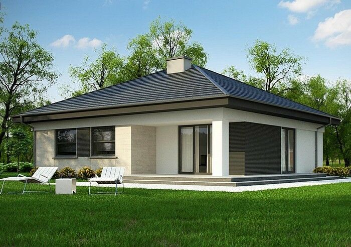 Красивые идеи фасадов частных одноэтажных домов домашний очаг,,поделки,своими руками,умелые руки