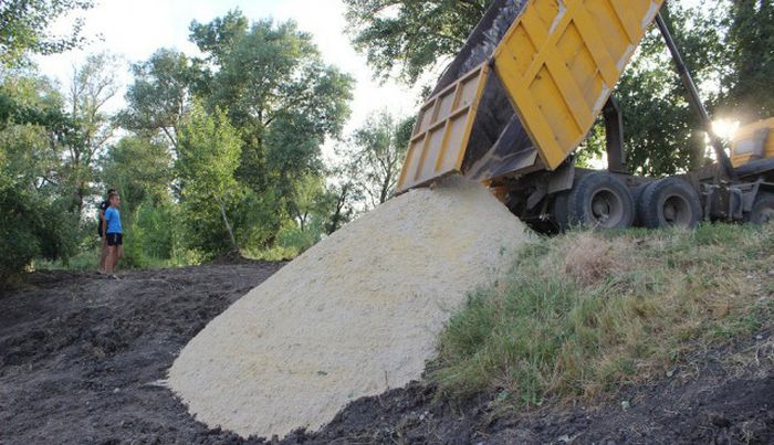 Делаем пляж на речке своими руками пляж, своими руками