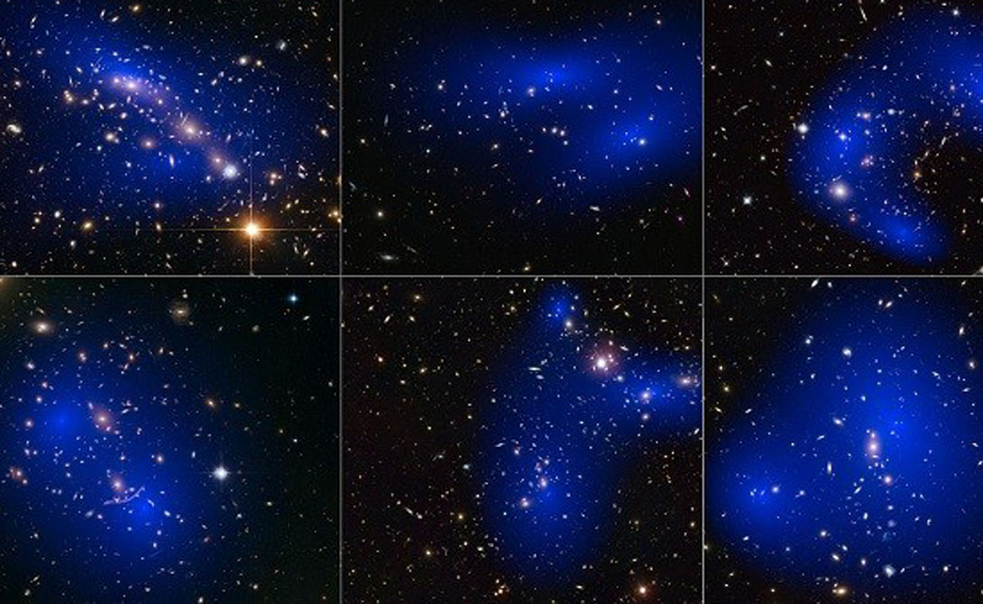 Темная материя
Одна из самых странных вещей, с которыми приходится сталкиваться астрономам — темная материя. Это гипотетическое вещество, из которого (гипотетически) состоит 80% Вселенной. Ученые разбивают частицы в Большом адронном коллайдере, пытаясь понять, существует ли она на самом деле.