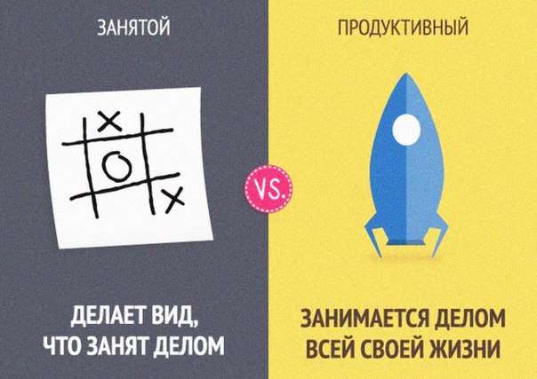 Отличия занятого человека от продуктивного