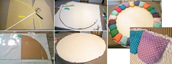 Оригинальный круглый коврик для детской своими руками идеи,сделай сам,советы