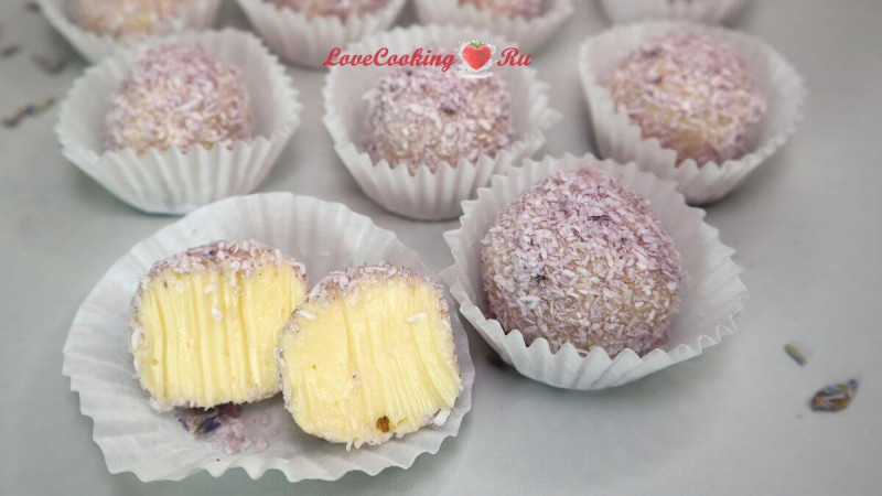 Лавандовые трюфели с лимоном и мёдом