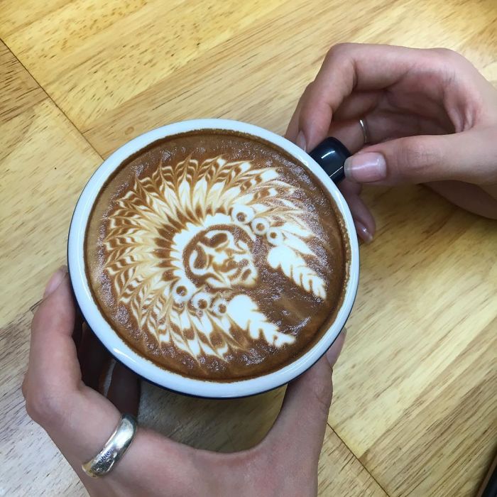 Artistic Barista From Korea Who Draws Art On Coffee.