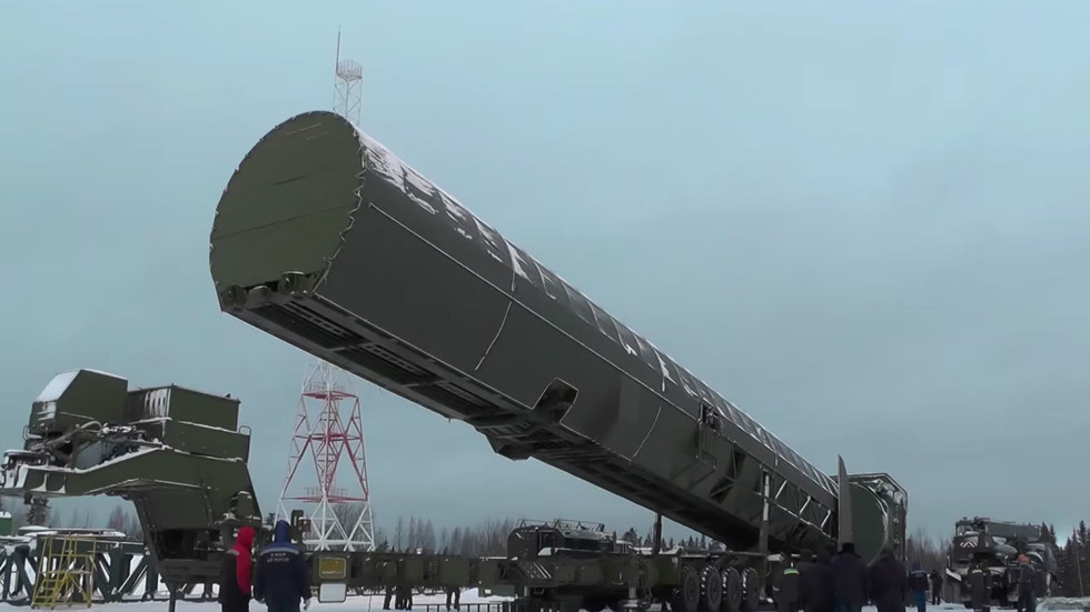 Ракетный комплекс стратегического назначения "Сармат". Скриншот видео: YouTube/Минобороны России