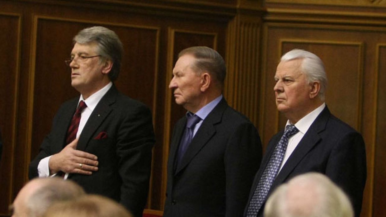 Бывшие президенты Украины: Ющенко, Кучма и Кравчук