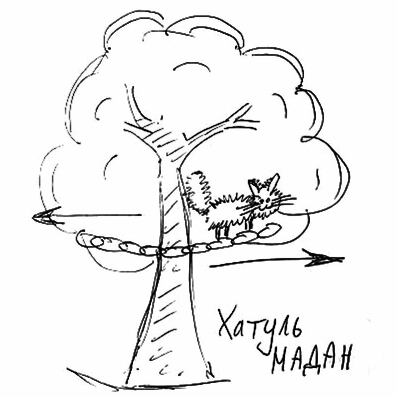 Ученый кот обошел вокруг дуба и вернулся в исходную точку на рисунке показан путь