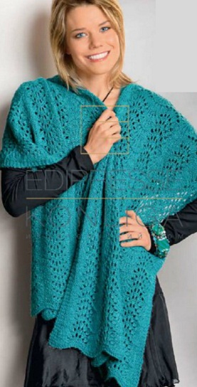 Связать палантин спицами