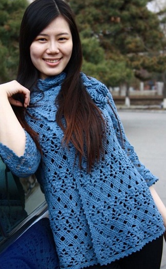 Вязание жакета крючком