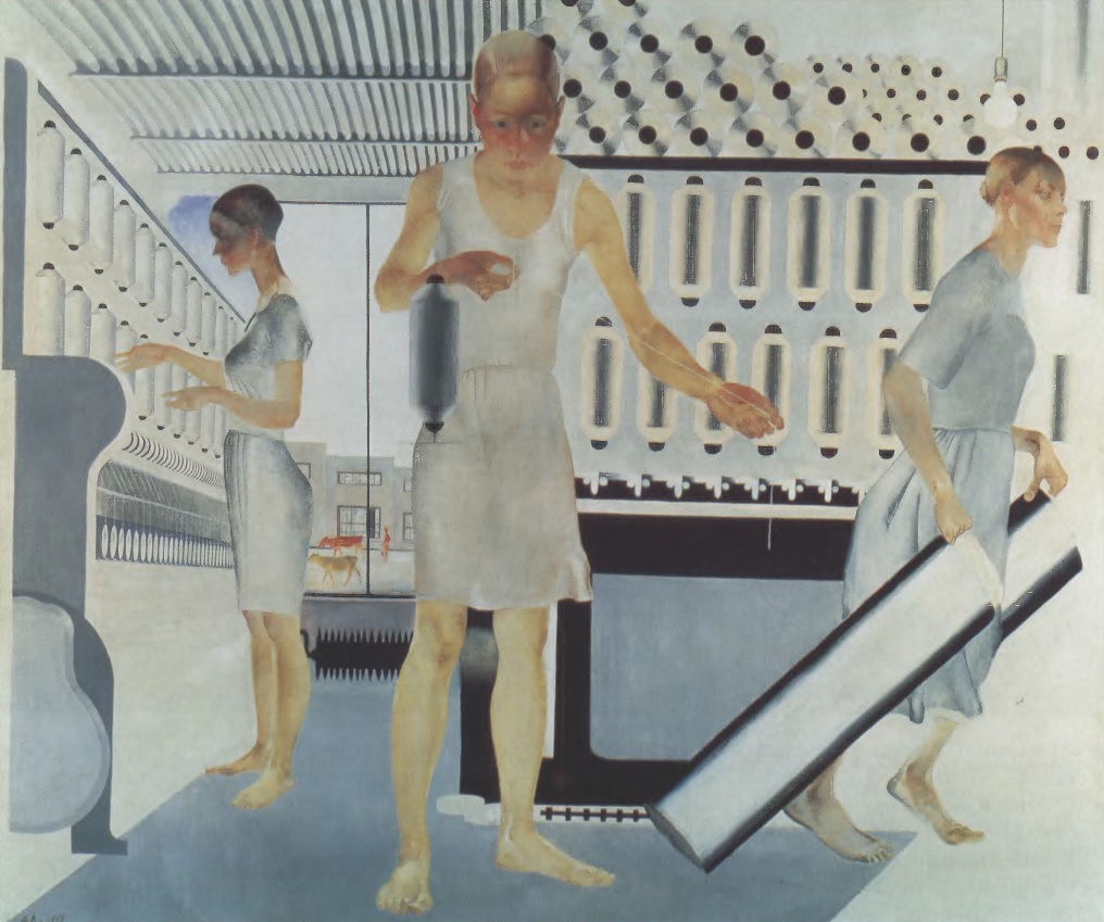 Текстильщицы. 1927 Холст, масло. Музей на крейсере «Аврора», Санкт-Петербург.jpg