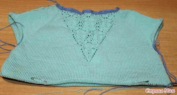 Вязаный женский пуловер Вязаный женский пуловер вязание спицами,Одежда,Хенд мейд