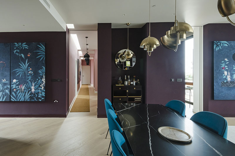 Необычная цветовая гамма для современных апартаментов в Лондоне англия