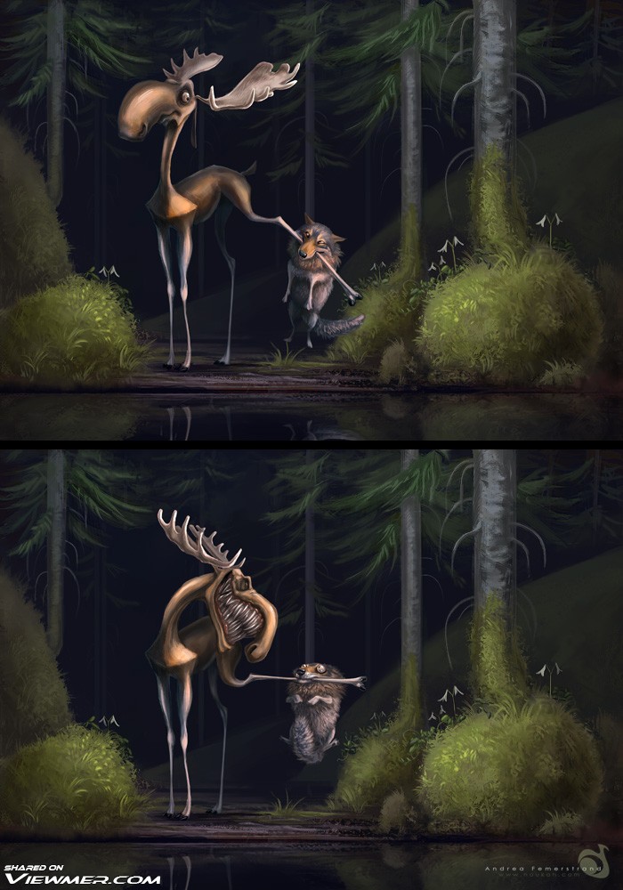 moosterd-illustration-forest-wolf-moose-