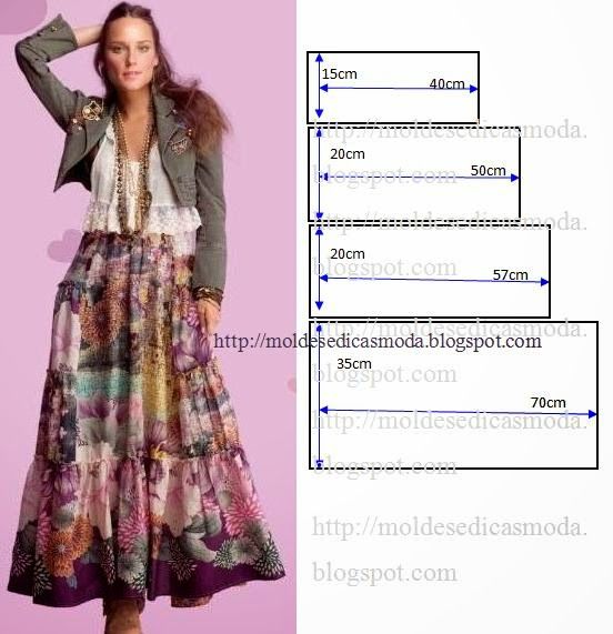Moldes Moda POR Medida: SAIA Facil DE Cortar E FAZER - 2