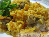 Фото к рецепту: Плов из куриных желудков