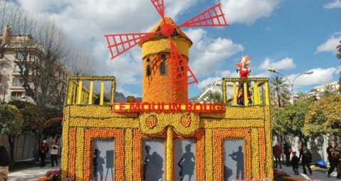 Скульптуры из лимонов и апельсинов на фестивале в Ментоне