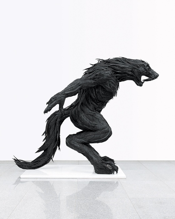 Масштабные скульптуры животных, созданные из старых покрышек курилка,юмор