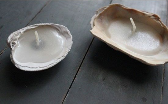 Свечи в ракушках