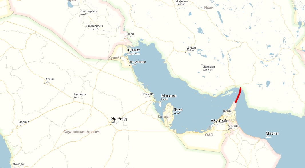 Карта мира ормузский пролив на карте