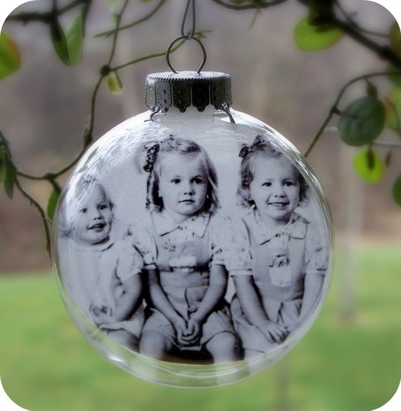 Ёлочные шары Если украсить ёлку шарами с фото всей семьи получится генеалогическое хвойное древо.