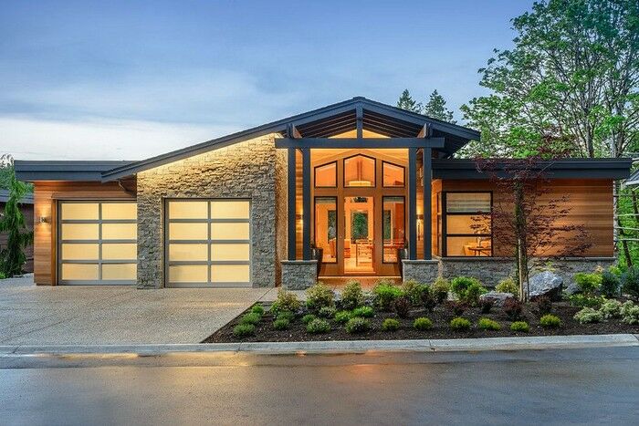 Красивые идеи фасадов частных одноэтажных домов домашний очаг,,поделки,своими руками,умелые руки