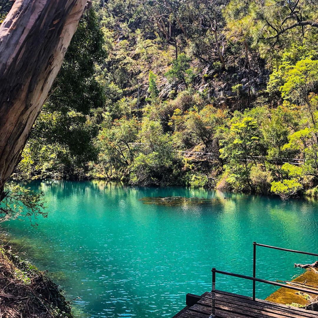 Фантастическое австралийское озеро с бирюзовой водой Фантастическое австралийское озеро с бирюзовой водой Австралия,Голубое озеро,природа