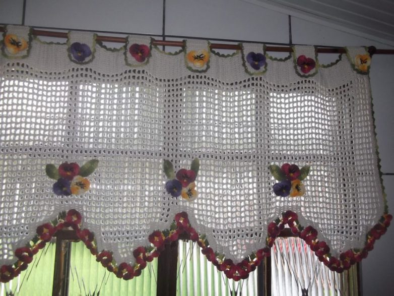 Вязание штор крючком вязание шторы,рукоделие,своими руками