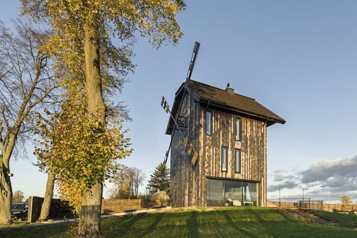 Как старая ветряная мельница превратилась в колоритный загородный дом архитектура,ремонт и строительство