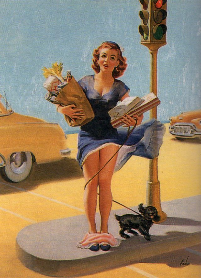 Art Frahm: упавшие трусики, женщины и сельдерей  Иллюстрация