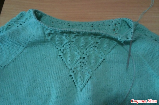 Вязаный женский пуловер Вязаный женский пуловер вязание спицами,Одежда,Хенд мейд