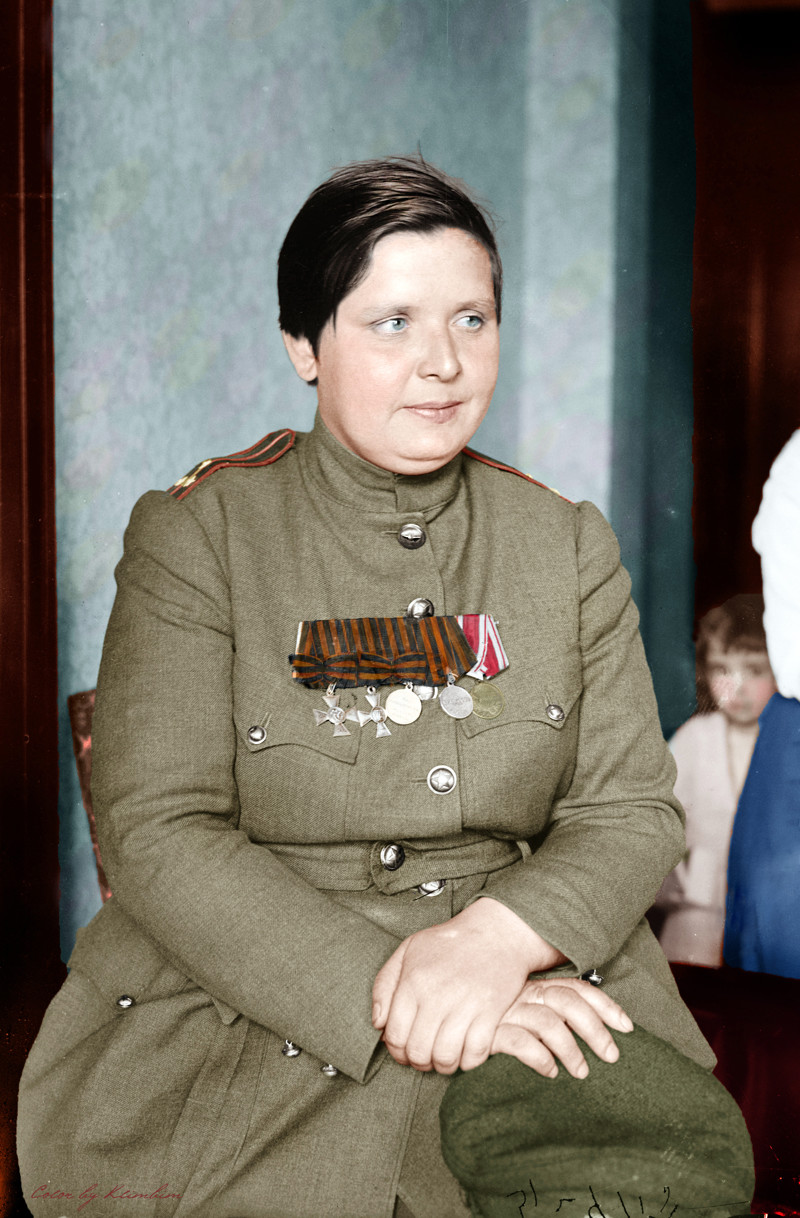 Мария Бочкарева, русский женский батальон смерти, Первая Мировая  история, фото, цвет