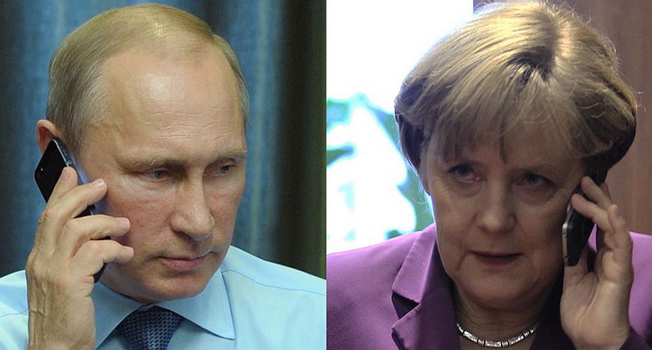 Путин и Меркель обсуждают ввод «голубых касок» без участия Порошенко