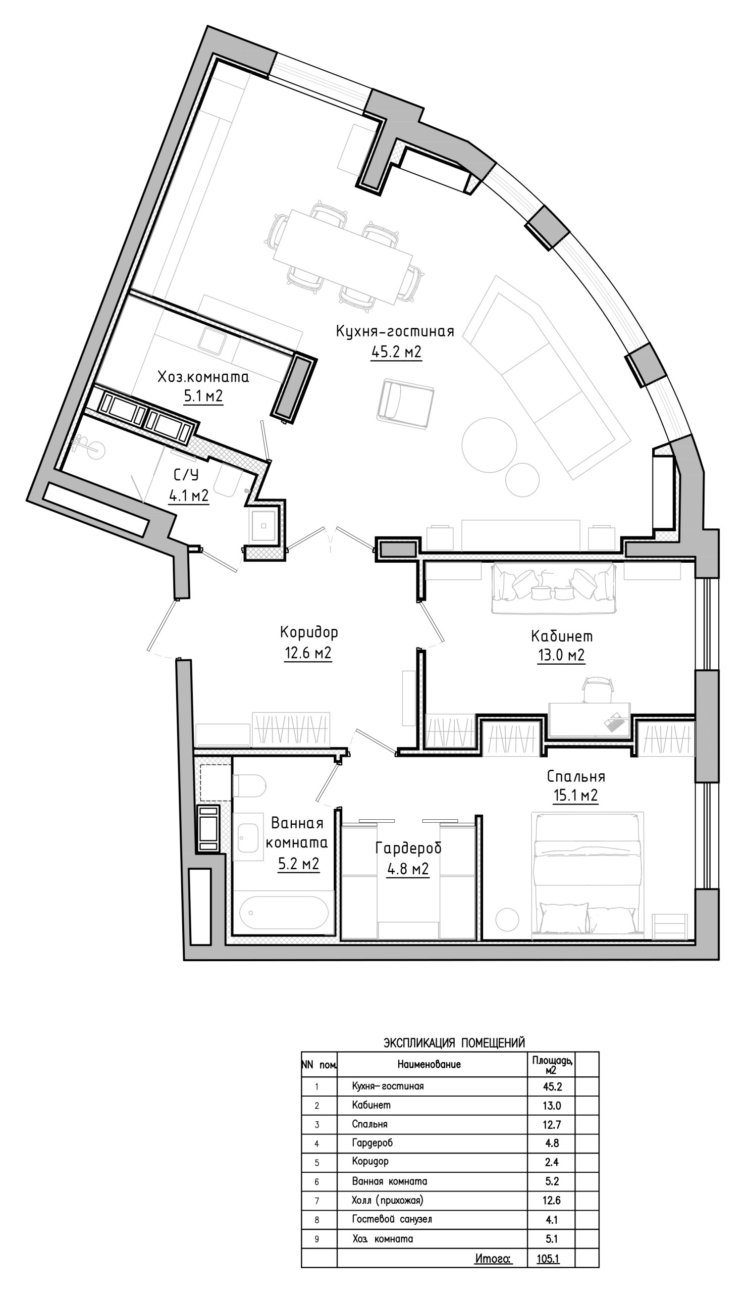 Квартира с радиусной планировкой идеи для дома,интерьер и дизайн