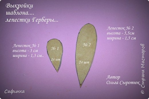 Выкройки для цветов для фоамирана