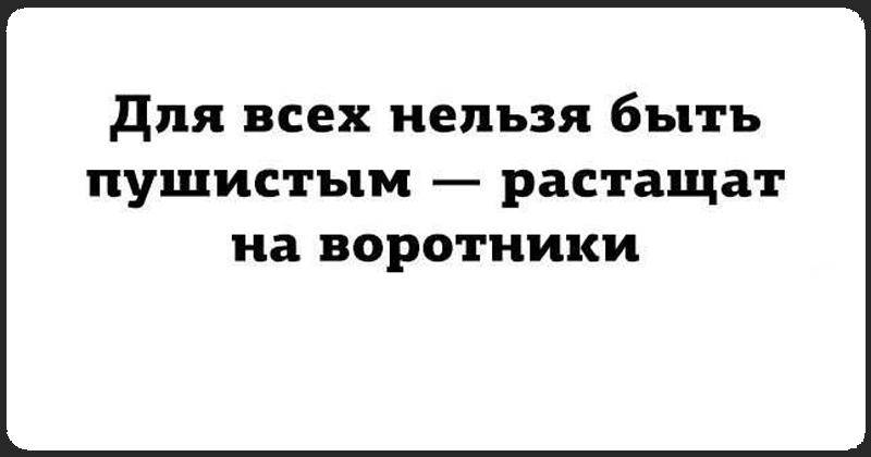 Нельзя быть для всех пушистой растащат на воротники картинка