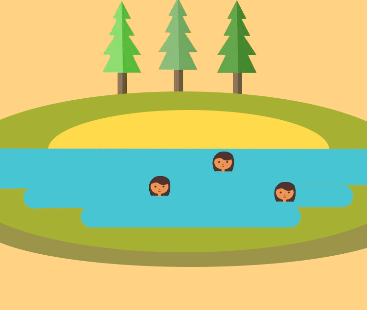 Как девки в озере купались